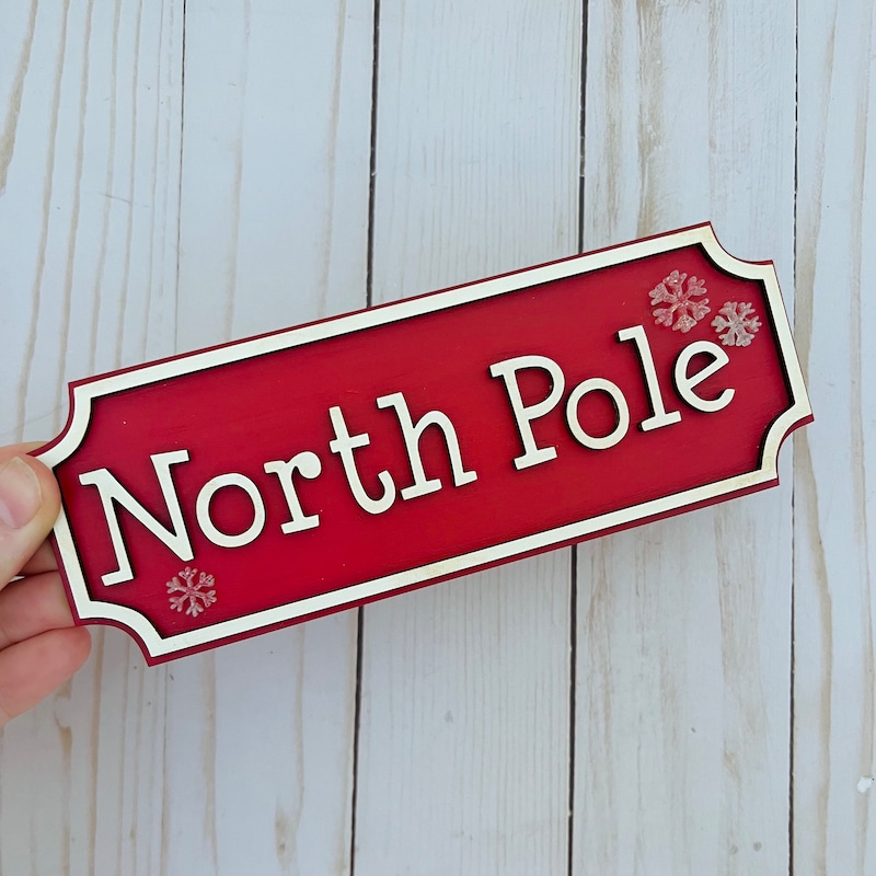 North Pole Outdoor Signs Etsy