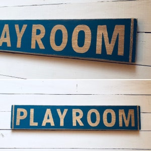 Playroom wood sign
