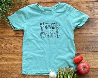 Mini Gardener Tee, Gardening T shirts, Gardening Logo Shirt, Kids Gardening, Garden Helper, Garden Lover, Gardener Shirt, Garden Tee, Garden