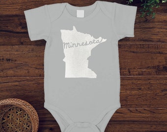 Minnesota Baby, Minnesota Babe, Minnesota Kid, MN State Shirt, Minnesota Outline, MN Kids Gift, MN Baby Announcement, Gender Neutral Gift