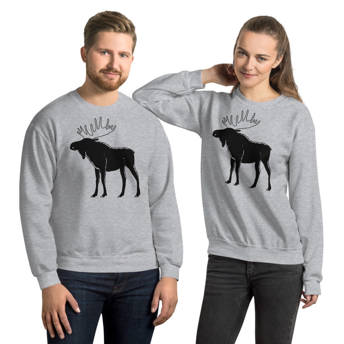 Moose Sweatshirt Moose tshirt Men's moose shirt Moose Etsy