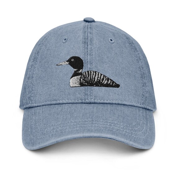 Loon Embroidered Cotton Cap NEW Bird Hat 