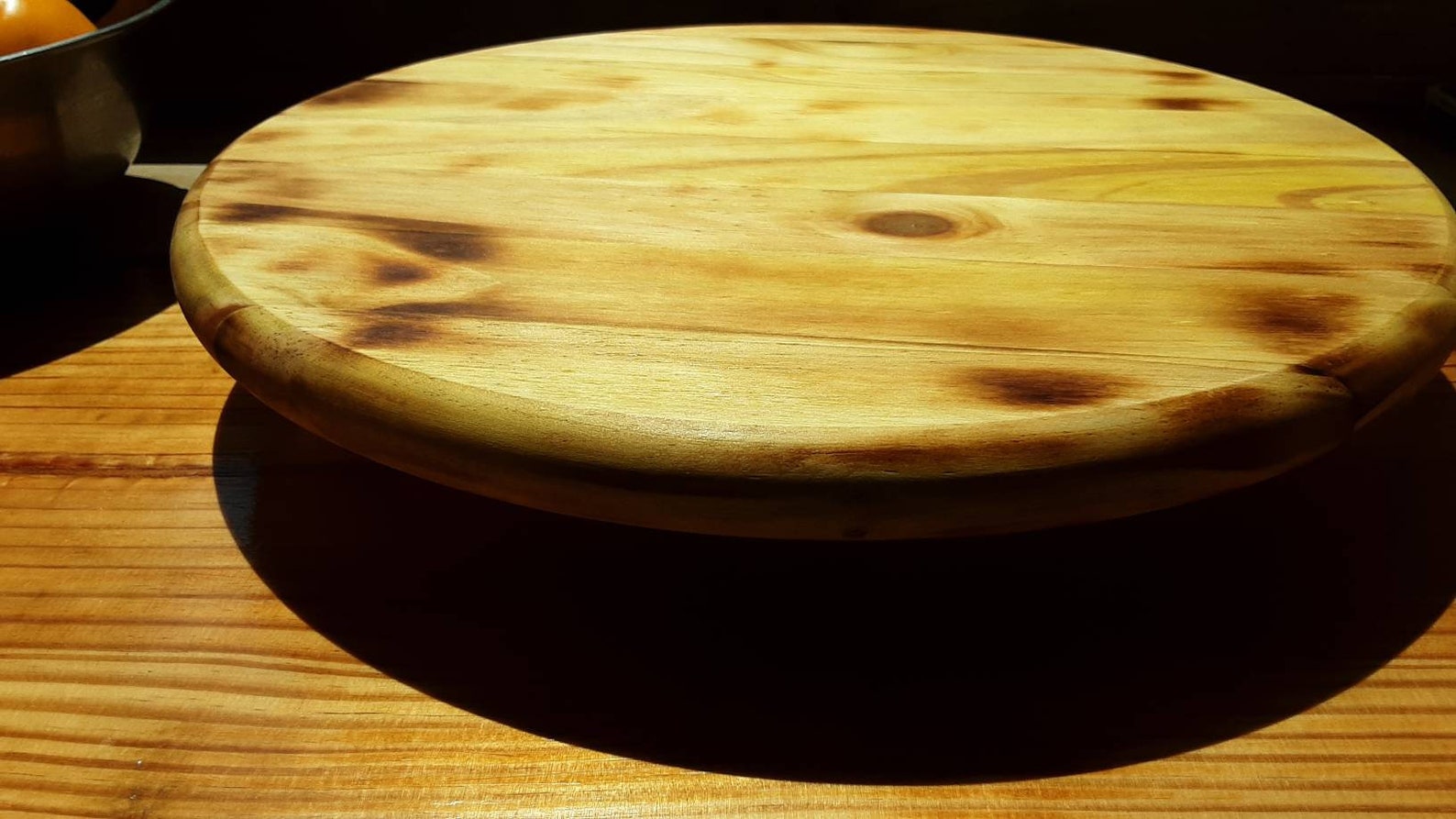 Pine Burnt Wood Food Safe Lazy Susan/15 inch Burntwood Natural Etsy