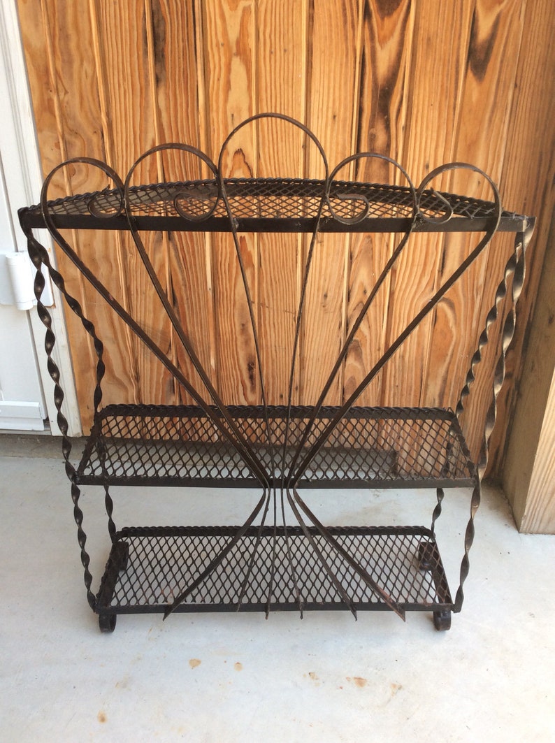 Vintage Black Metal 3 Tier Shelf/Hanging 3 Tier Metal Black Etsy