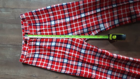 Vintage Mod Red Plaid Pants Suit by Russ Girl /Mo… - image 10