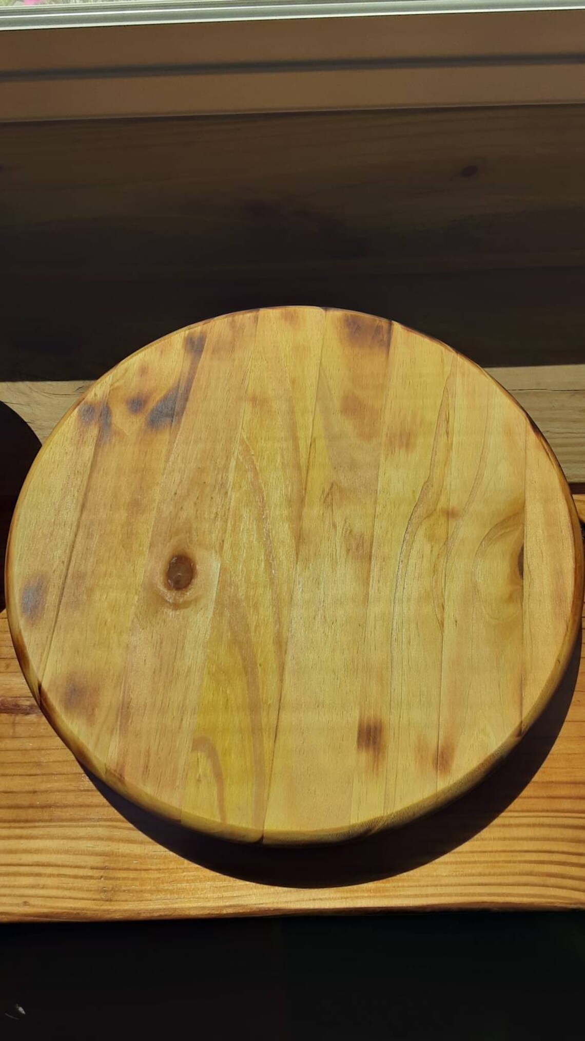 Pine Burnt Wood Food Safe Lazy Susan/15 Inch Burntwood Natural Etsy