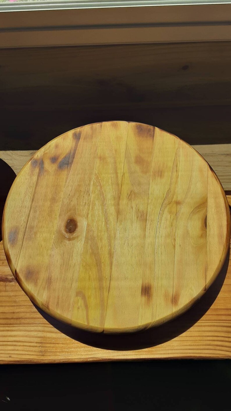 Pine Burnt Wood Food Safe Lazy Susan/15 Inch Burntwood Natural Etsy