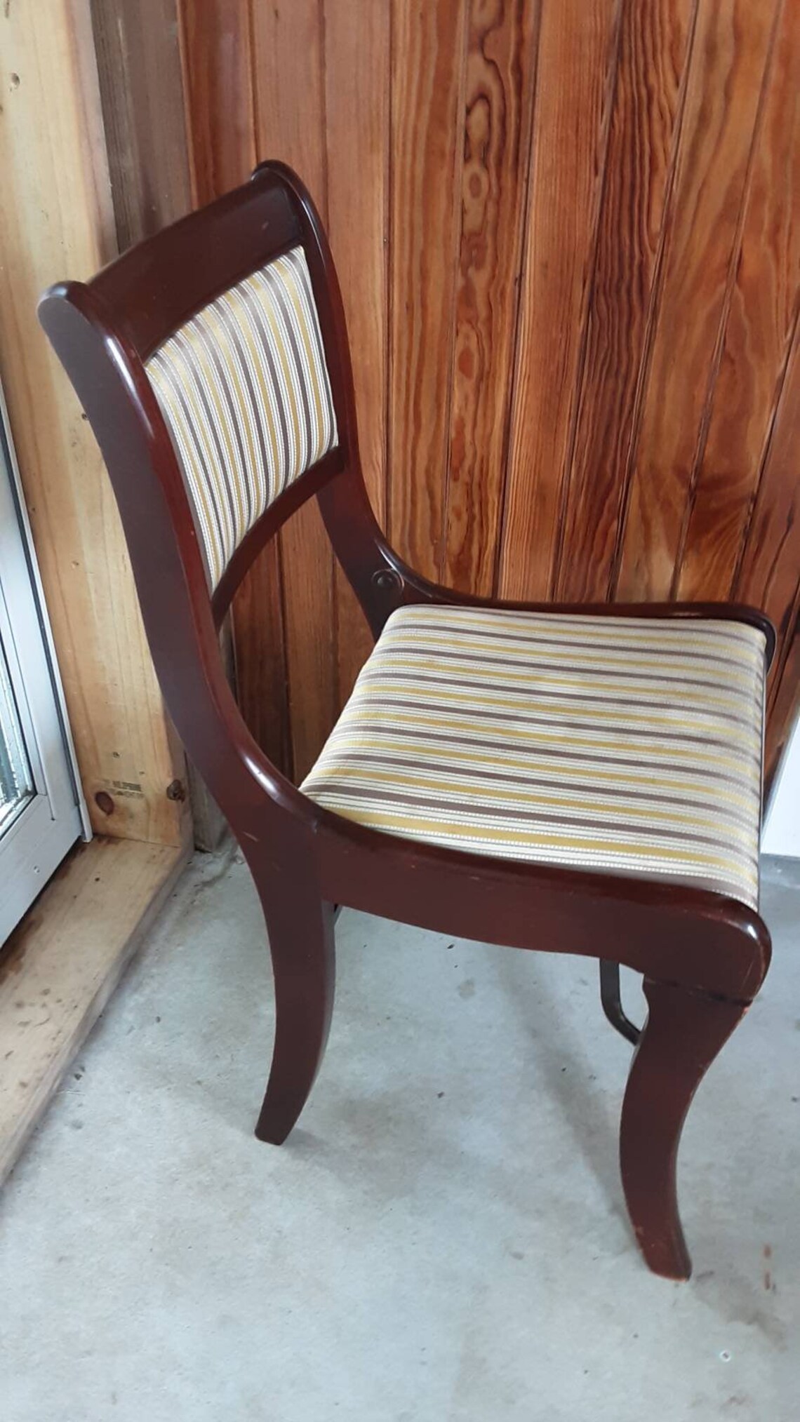 Vintage Mahogany Folding Chair/antique Folding Mahogany Chair Etsy