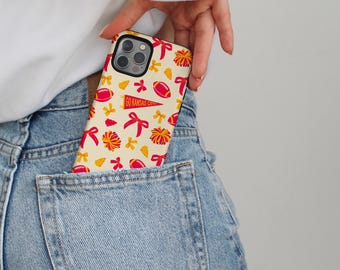 iPhone Magnetic Tough Case, Girly Chiefs Super Bowl Football, Phone Cover, Football Fan Gift, Sports Accessories, Protective Case