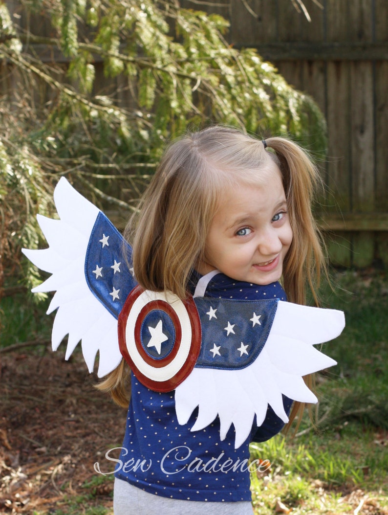 America Hero Wings ~ Captain Wings ~ Marvel Wings ~ American Eagle Wings ~ USA Costume ~ Avenger Wings
