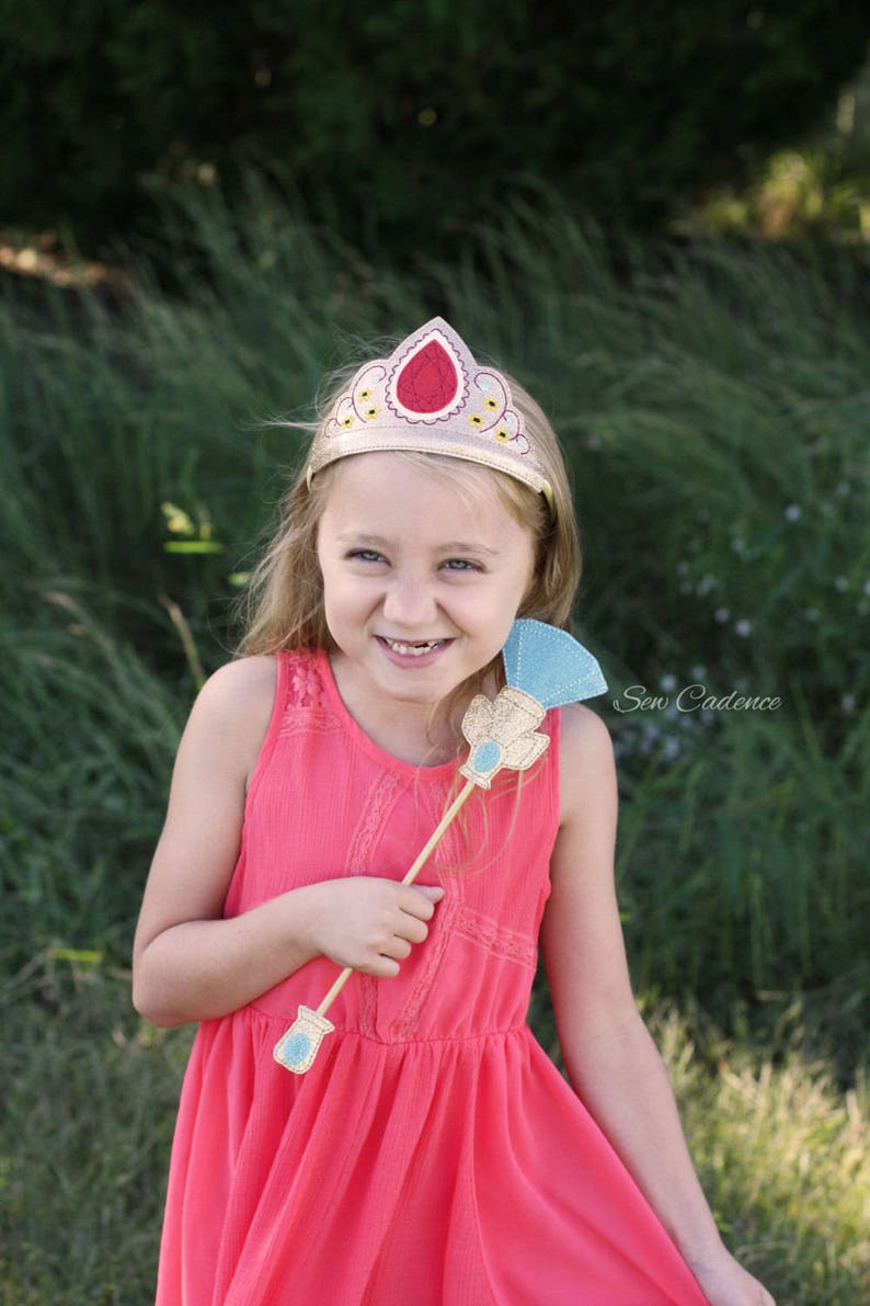 Avalor Princess Tiara Comb ~ Scepter Wand /& Flower Headband Set ~ Elena of Avalor Princess Crown ~ Princess Costume Tiara ~ Princess Hair