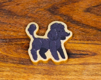 C1 Standard Miniature Toy Poodle Enamel Lapel Pin Badge Brooch Pooch Dog