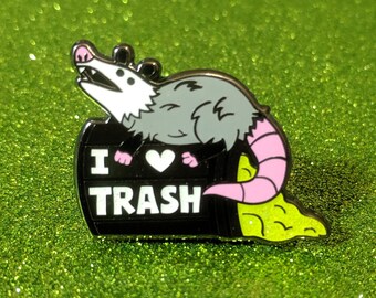 Hard Enamel Pin Opossum Trash Friend!