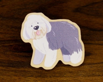 Brand new Pet dog Metal Enamel Dulux Old English sheepdog pin badge Brand new Pet dog Metal Enamel Dulux Old English sheepdog pin badge