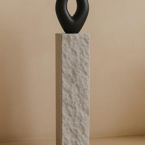 Marble Pedestal Column Raw face - Plinth - Monolith - Sculpture Stand - Solid Stone Block