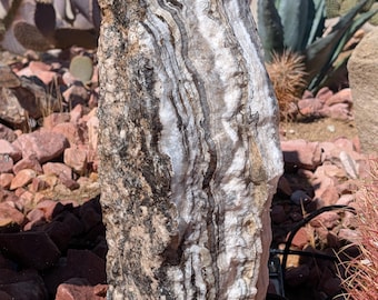 Onyx monolith fountain with rough face - Water Element Feature - GIFT