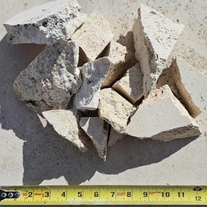 Raw edge Small travertine chunks for photoshoot props or display