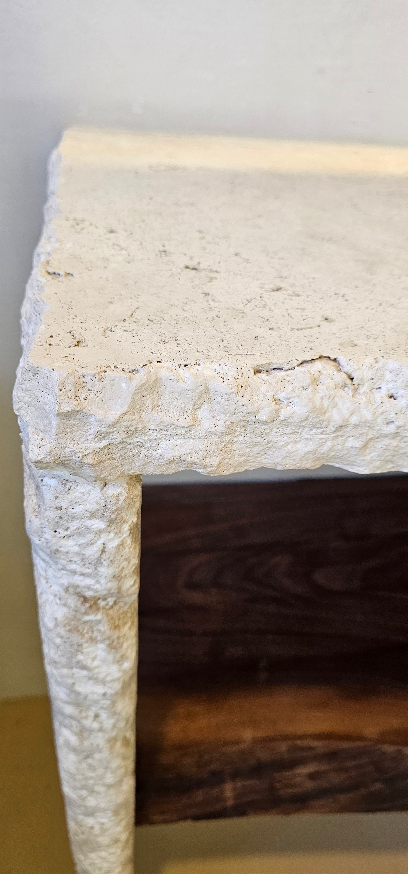 Chiseled Travertine Live Edge Vanity Shelf - Etsy