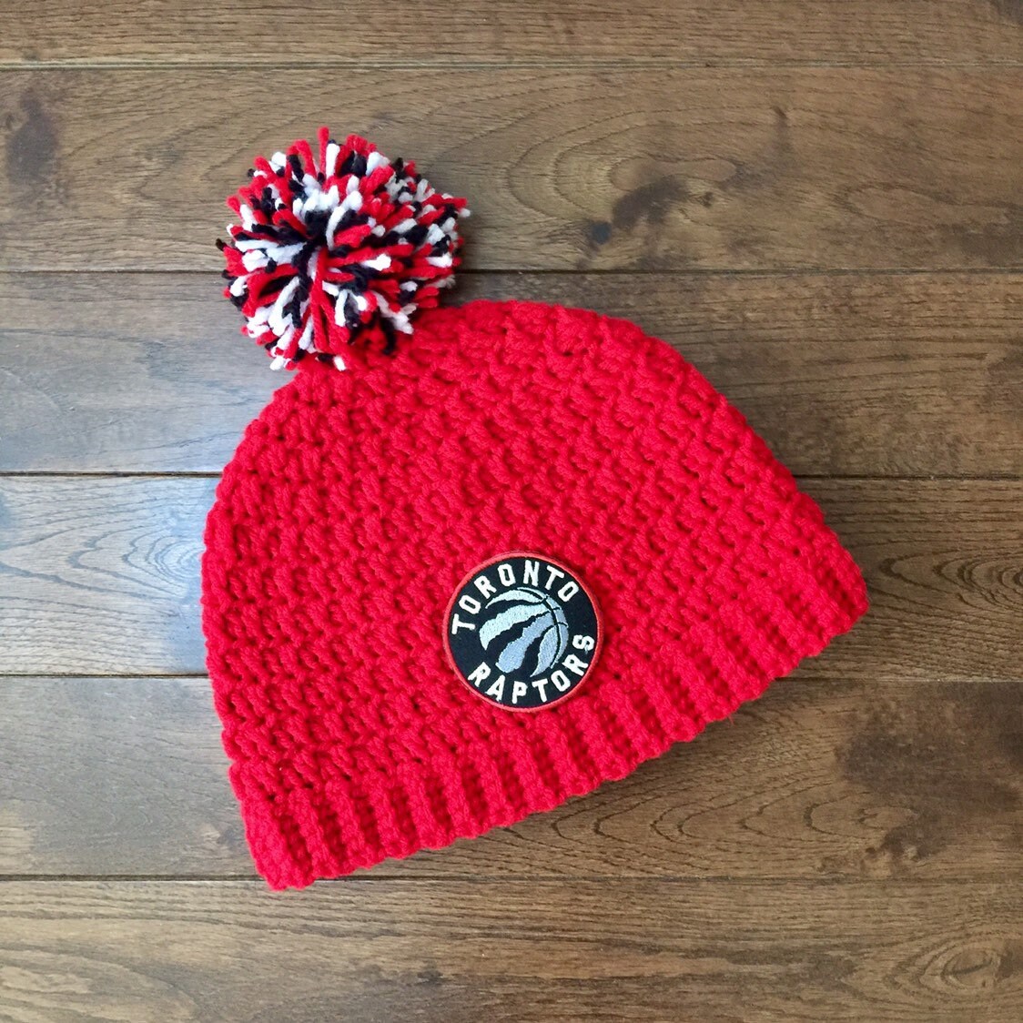 Handmade Toronto Raptors Crochet Beanie 