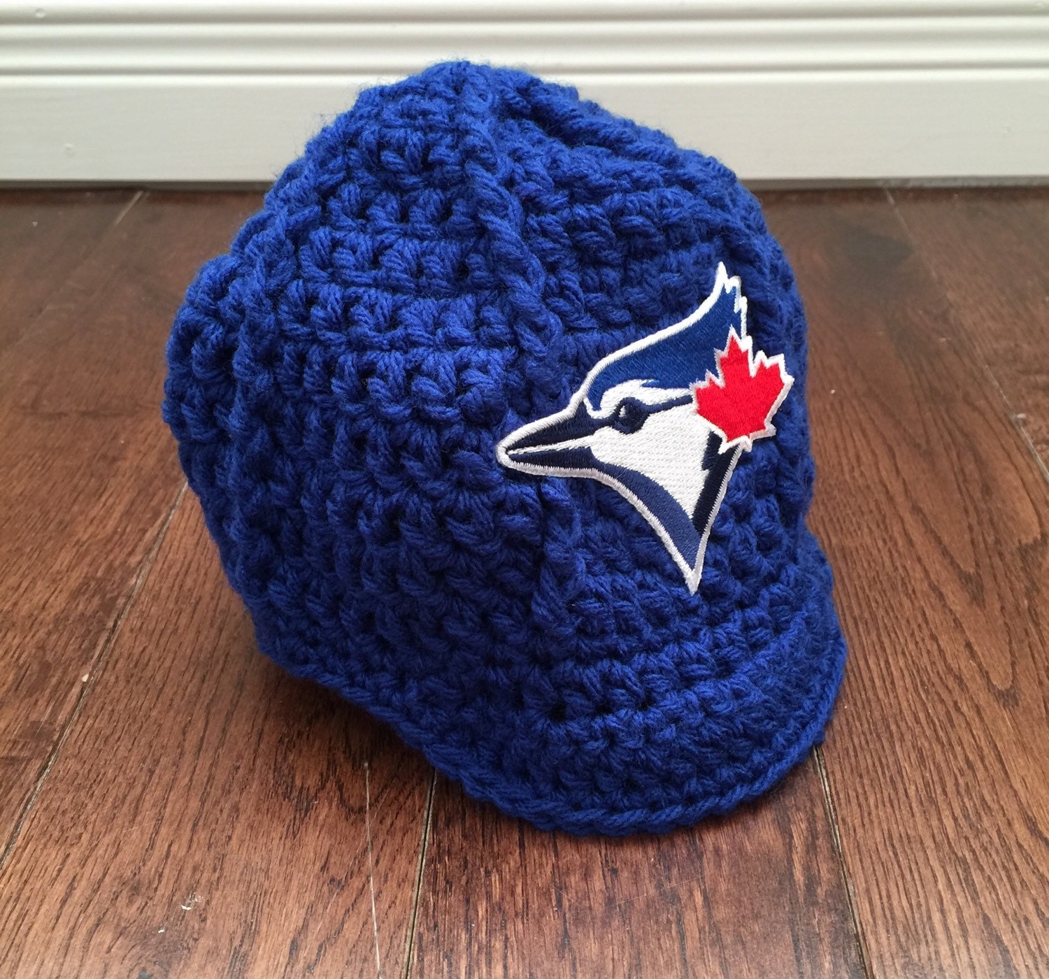 Toronto Blue Jays Newsboy Hat With MLB Patch Crochet Baseball 