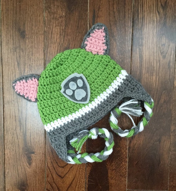 Rocky Paw Patrol Crochet Character Hats 