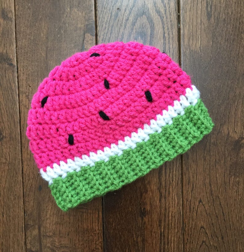 Watermelon Crochet Hat/ Photo Prop/ Summertime Hat/ Gift | Etsy