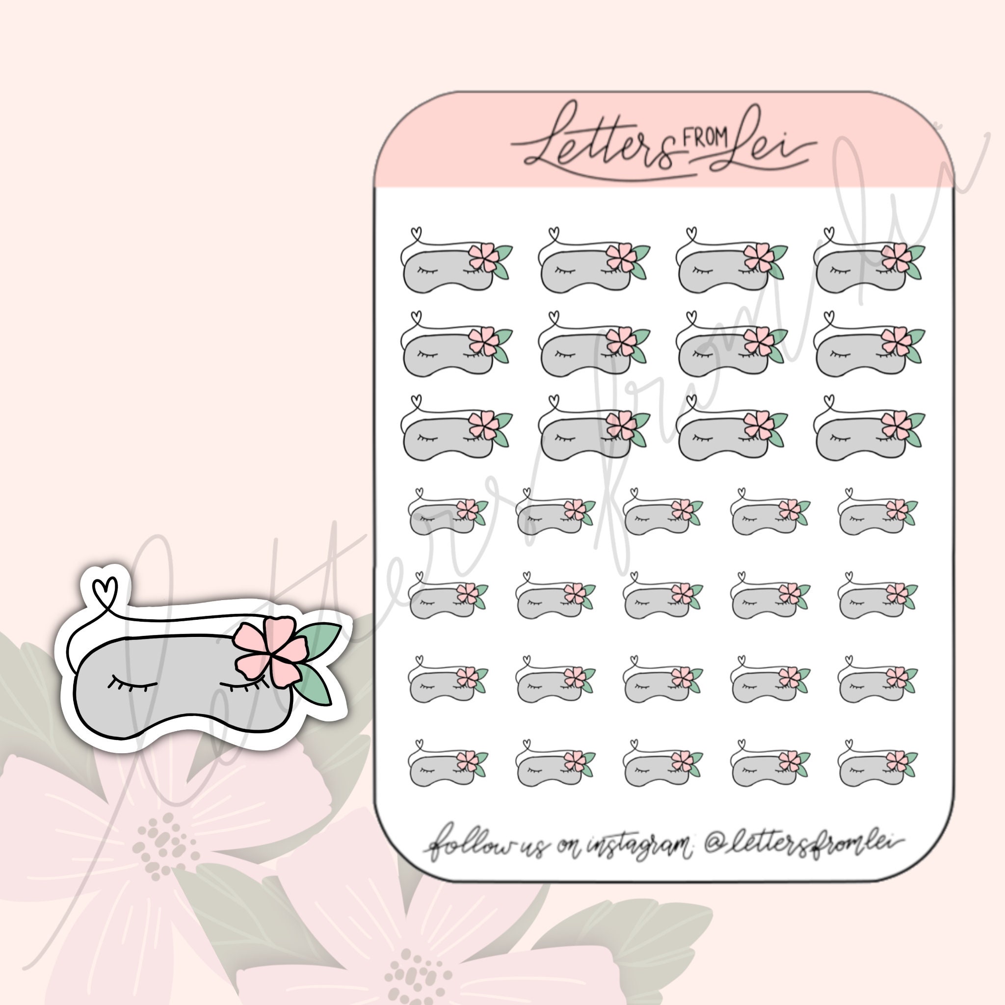 Eye mask icon sticker Etsy