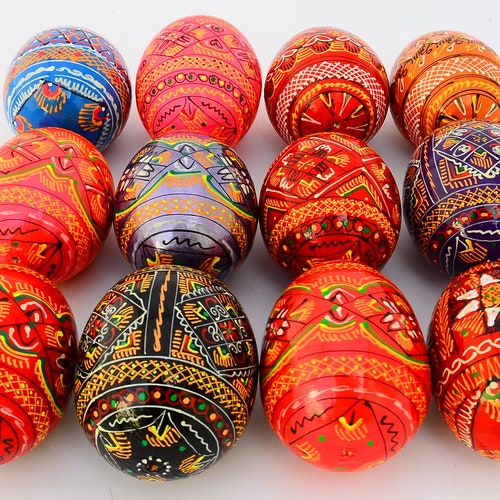 POLAND POLSKA PISANKI Wooden Easter Eggs Pysanky Pisanki Etsy