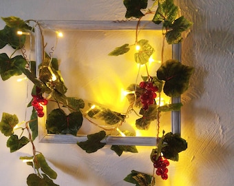 String Lights Vine Leaves Fairy Lights  Wedding decoration Led Garland Lights Holiday Lights Bedroom Decor Flowers lights garland