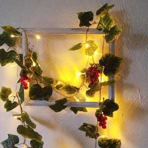 Lichtsnoer met wijnbladeren, lichtsnoeren, bruiloftsdecoratie, led-lichtslingers, feestverlichting, slaapkamerdecoratie, slinger met wijnbladeren