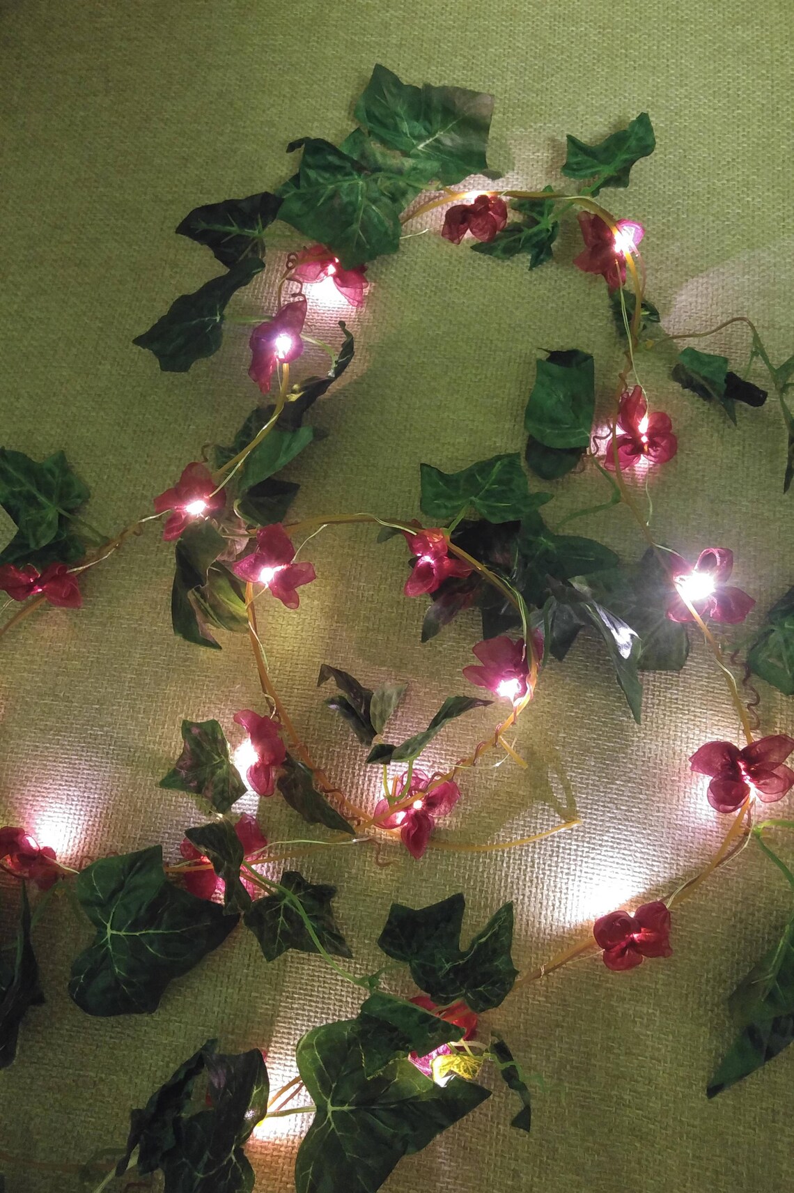 String Lights Ivy leaves Fairy Lights Wedding decoration Led Etsy