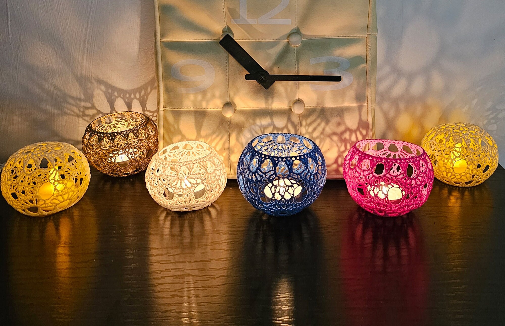 5 Wedding Table Centerpiece, Lace Table Decor, Wedding LED Lighting, Tealight Shade,  Party Wedding Decoration, Votive Holders, Set of 5