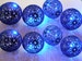 Fairy Night Lights, Navy blue String Lights, Wedding Lighting, Bedroom Decor lamps, 20 Crocheted  balls, garland light 
