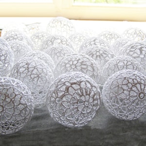 Fairy Lights, String LED Lights, Christmas Lights,  Wedding lighting Bedroom decoration, Lace Crocheted balls