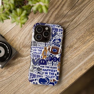Penn State iPhone Case Nittany Lions Phone Cover Dual Layer MagSafe® Compatible PSU Gift College Football Tech Accessory College Bed Party