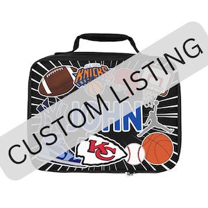 Custom Listing for Sandra, Kids Lunchbox Sports Gift for Boys Back to School
