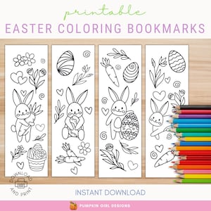 Printable Color Your Own Easter Bookmarks