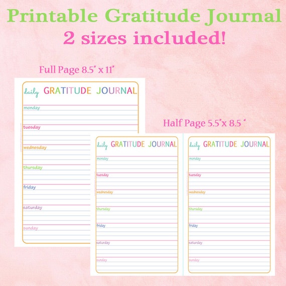 Printable Gratitude Journal