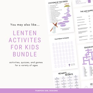 Lent Tracker Countdown Journal For Kids Families Adults Etsy