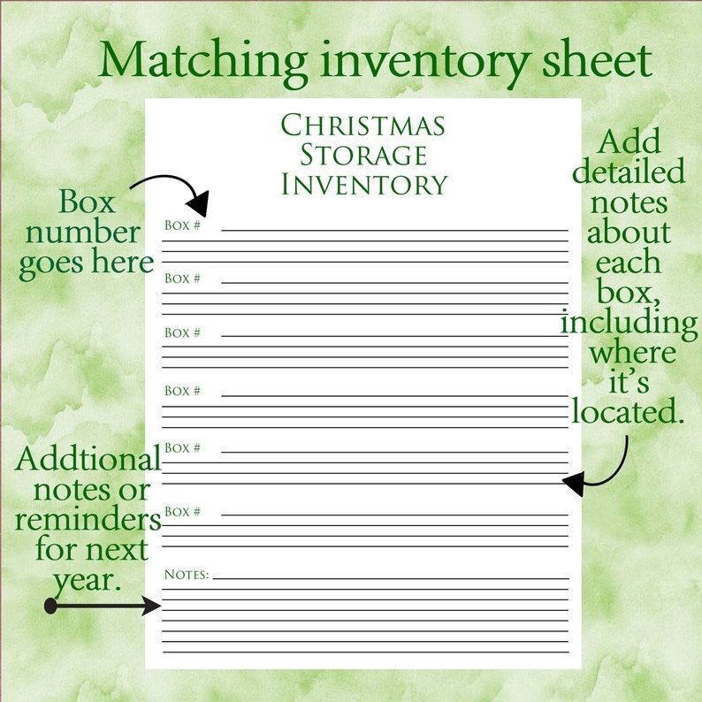 Printable Christmas Storage Bin Labels, Christmas Organization Etsy