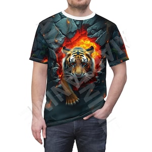 オールオーバープリント | タイガーシャツ | タイガーTシャツ | オールオーバープリントTシャツ | 彼へのギフト