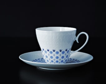 Design: Björn Wiinblad Cup Lotus Saucer weiß Rosenthal Tasse Untertasse