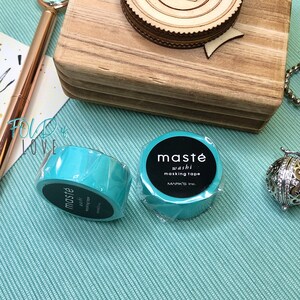 Mark's, Maste Made in Japan 15 mm Turquoise Washi Tape - Bullet Journal, Décoration, Artisanat, Scrapbooking, Planificateur, Masking Tape