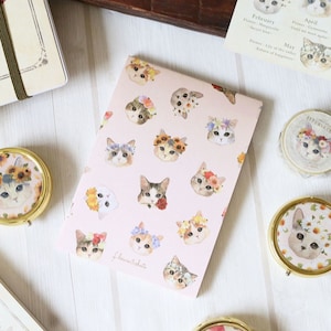 Made in Japan Tokotoko Circus Cats Notepad - Bullet Journal, Decorative, Crafting, Scrapbooking, Planner, Masking Tape