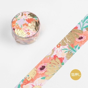 BGM Japan Imported 20mm “Flower Melody” Gerbera Foiled Washi Tape - Bullet Journal, Decorative, Crafting, Scrapbooking, Planner Masking Tape