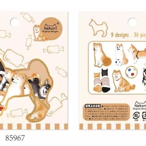 Japan Imported Shiba Inu Hund Washi Tape - Aufkleber, Bullet Journal, Dekorativ, Basteln, Scrapbooking, Planer, Masking Tape