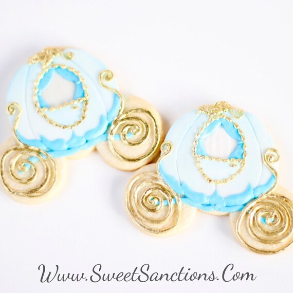 Half Dz Cinderella Carriage Cookies A Dream Is A Wish Your Etsy