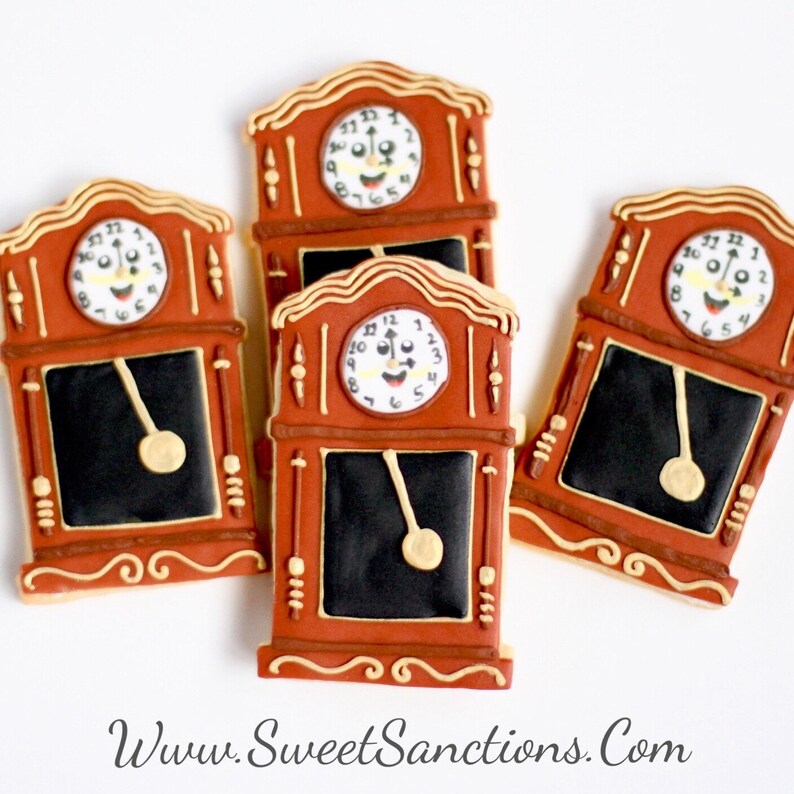 1 Dz. Clock Cookies Cheery Grandfather or Decorative Wall Etsy