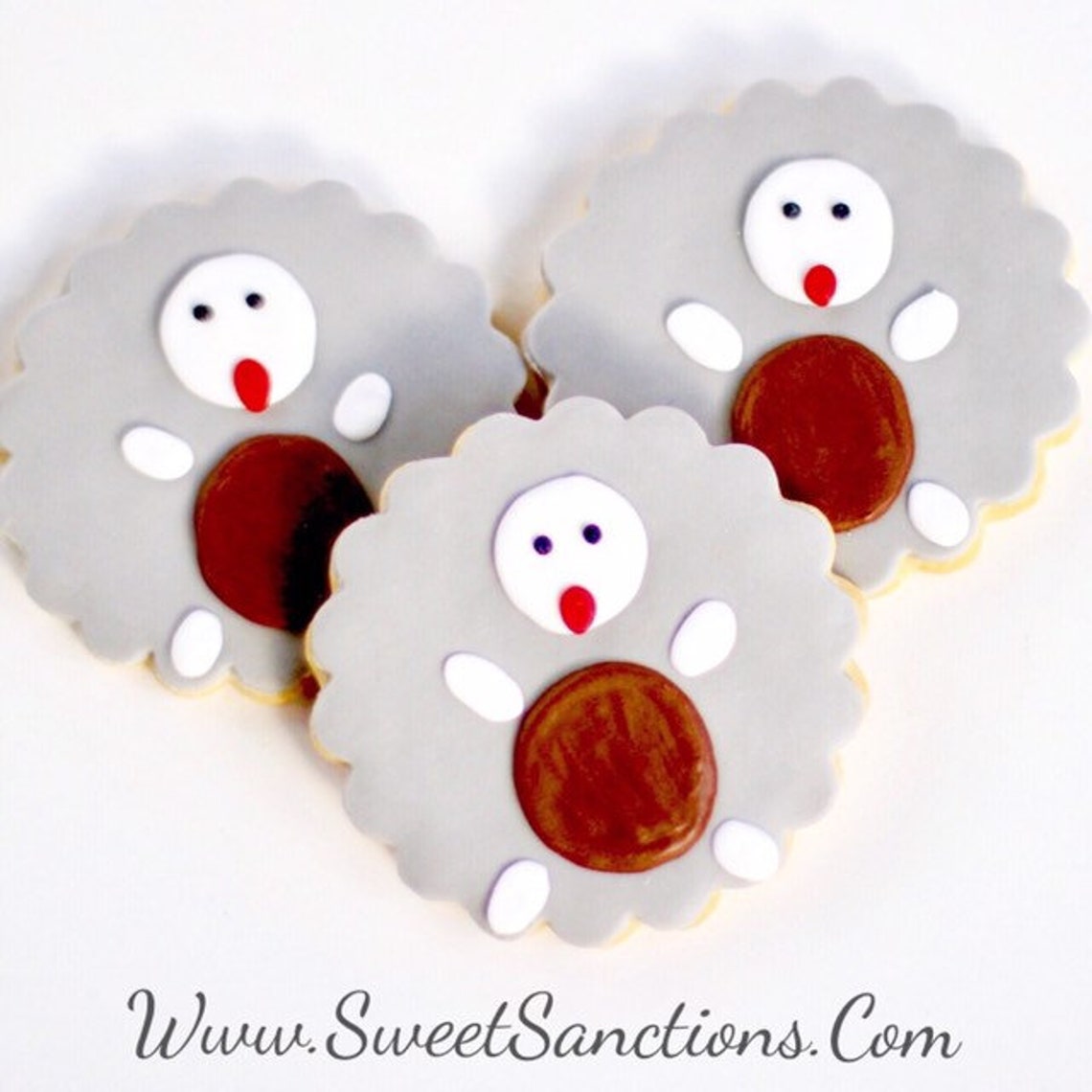 Half Dz. Hedgehog Porcupine Cookies Woodland Creatures Baby Etsy