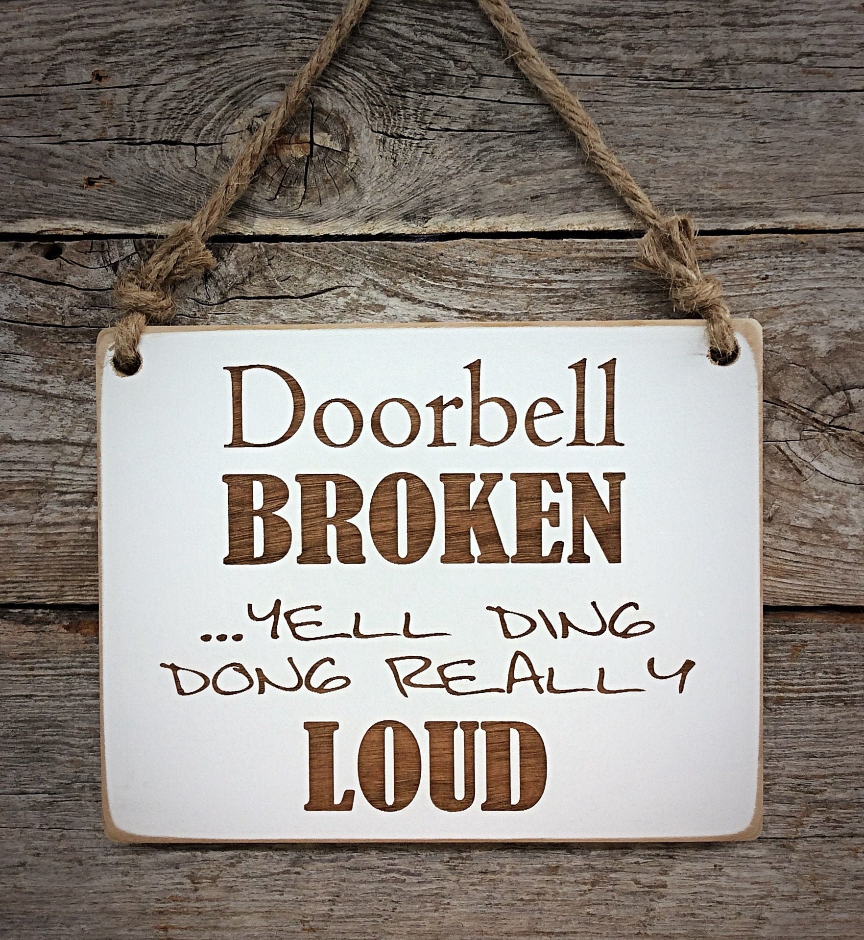 Doorbell Broken Front Porch Sign Funny Sign Funny Decor | Etsy
